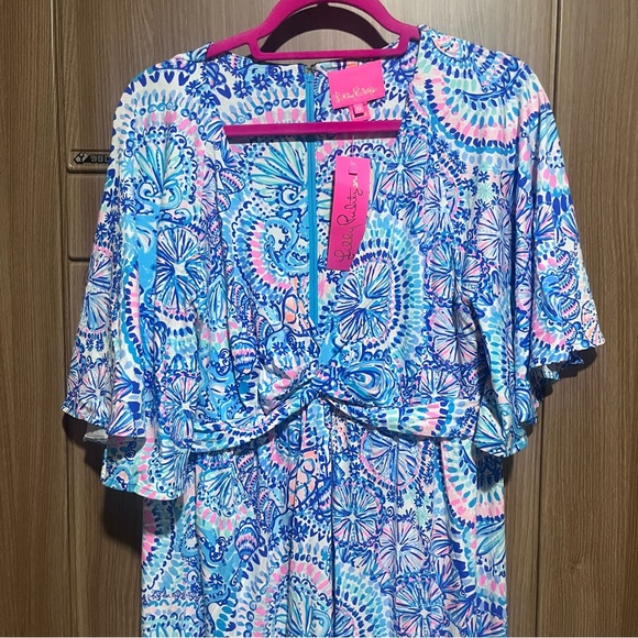 NWT Lilly Pulitzer Minka Maxi Dress Commotion in the Ocean sz 12 - Picture 4 of 15